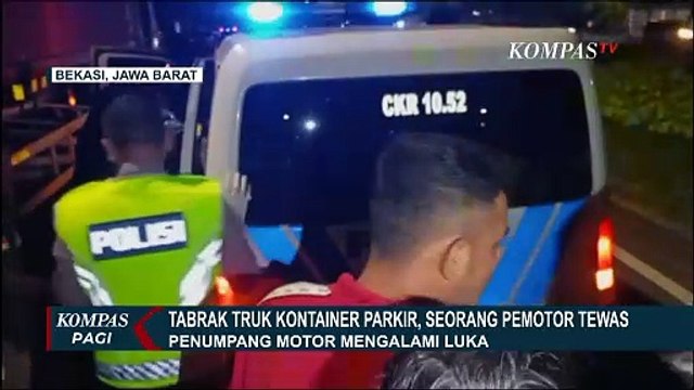 Pemotor Tabrak Truk Kontainer yang Sedang Terparkir, Remaja Pria di Bekasi Tewas