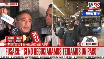 Luciano Fusaro expresó: "Si no negociábamos, teníamos un paro"