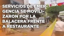 Movilización de servicios de emergencia tras la balacera frente a restaurante en Satélite