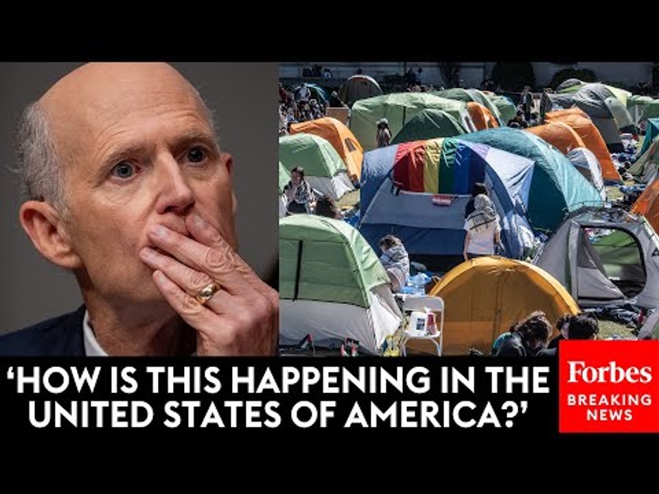 Rick Scott Decries Columbia Protests, Accuses Biden Of Pandering 'To His Anti-Semitic Base'