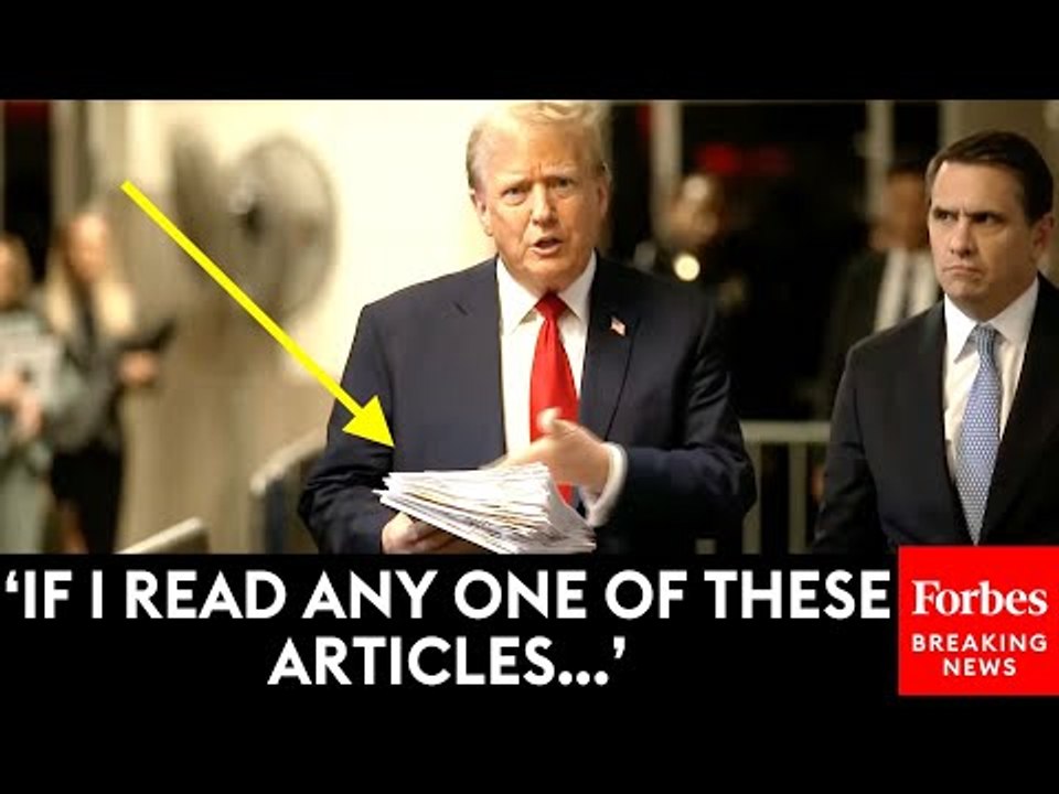 BREAKING: Trump Showcases 'Articles' Calling NYC Hush Money Trial A 'Sham' In Tirade About Gag Order