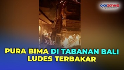 Diduga Tersambar Petir, Pura Bima di Tabanan Bali Ludes Terbakar