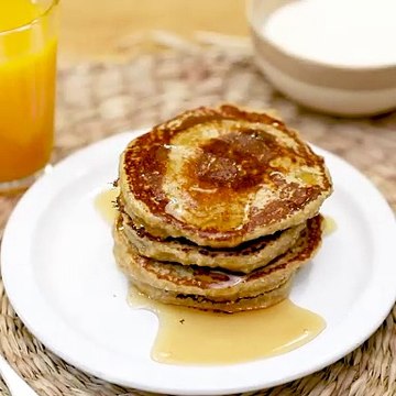 Pancake healthy a` la banane et aux flocons d'avoine