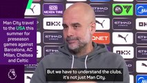 Guardiola doesn't blame preseason tours for fixture congestion