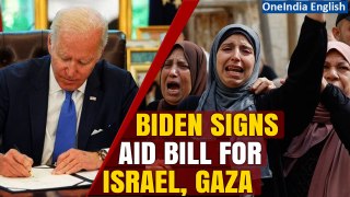 U.S. President Joe Biden Signs Landmark Aid Bill for Ukraine, Israel, Gaza | Oneindia News