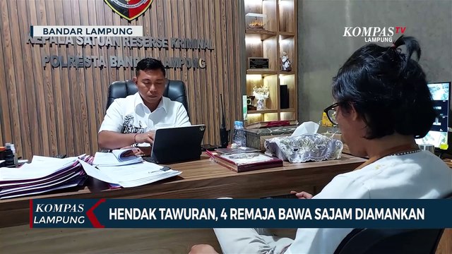 Hendak Tawuran, 4 Remaja Bawa Sajam Diamankan Polisi!