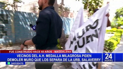 Magdalena: vecinos enfrentados por “muro de la discordia”