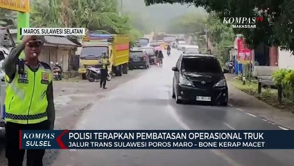 Polisi Terapkan Pembatasan Operasional Truk di jalur Maros  Bone