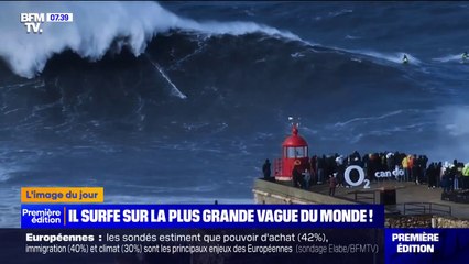 L'incroyable exploit de ce surfeur allemand sur une vague de plus de 28 mètres au Portugal