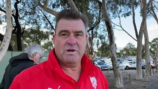 Ballarat Swans Coach Chris Maple after win over Lakers