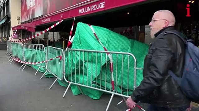 Sails of Paris landmark Moulin Rouge fall off overnight