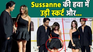 Sussanne Khan के साथ हुआ Oops Moment, हवा में उड़ी Skirt, Bf Arslan Goni ने किया ये, Video Viral!