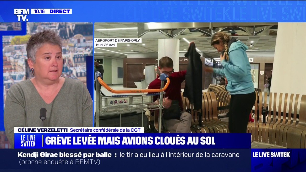 Céline Verzeletti (secrétaire confédérale de la CGT) sur la grève des contrôleurs aériens: "Il faut regarder à qui incombe la responsabilité de cette situation"
