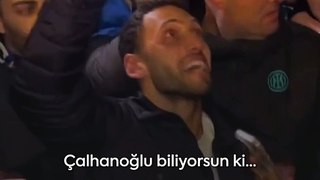 Inter'in şampiyonluk kutlamasında Hakan Çalhanoğlu'ndan Milan'a büyük gönderme