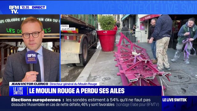Jean-Victor Clerico (directeur général du Moulin Rouge) sur les ailes du cabaret qui se sont effondrées: On sait que ce n'est pas un acte malveillant