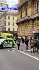 The horses galloped down main roads in Central London, running into vehicles and stunning commuters as they headed to work. #9News