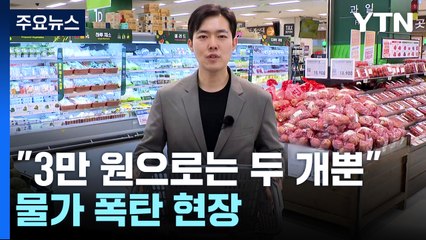 "3만 원 장보니 두 개 담고 끝"...물가 폭탄 맞은 현장은? / YTN