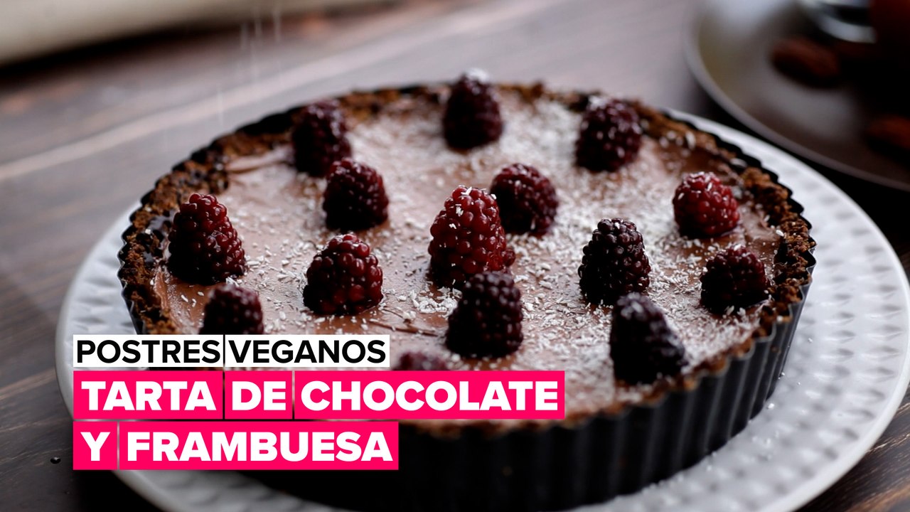 Postres veganos: prueba nuestra tarta de chocolate y frambuesas