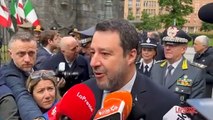 25 Aprile, Salvini alla commemorazione dei caduti a Milano: «Governo antifascista? Mi sembra evidente»