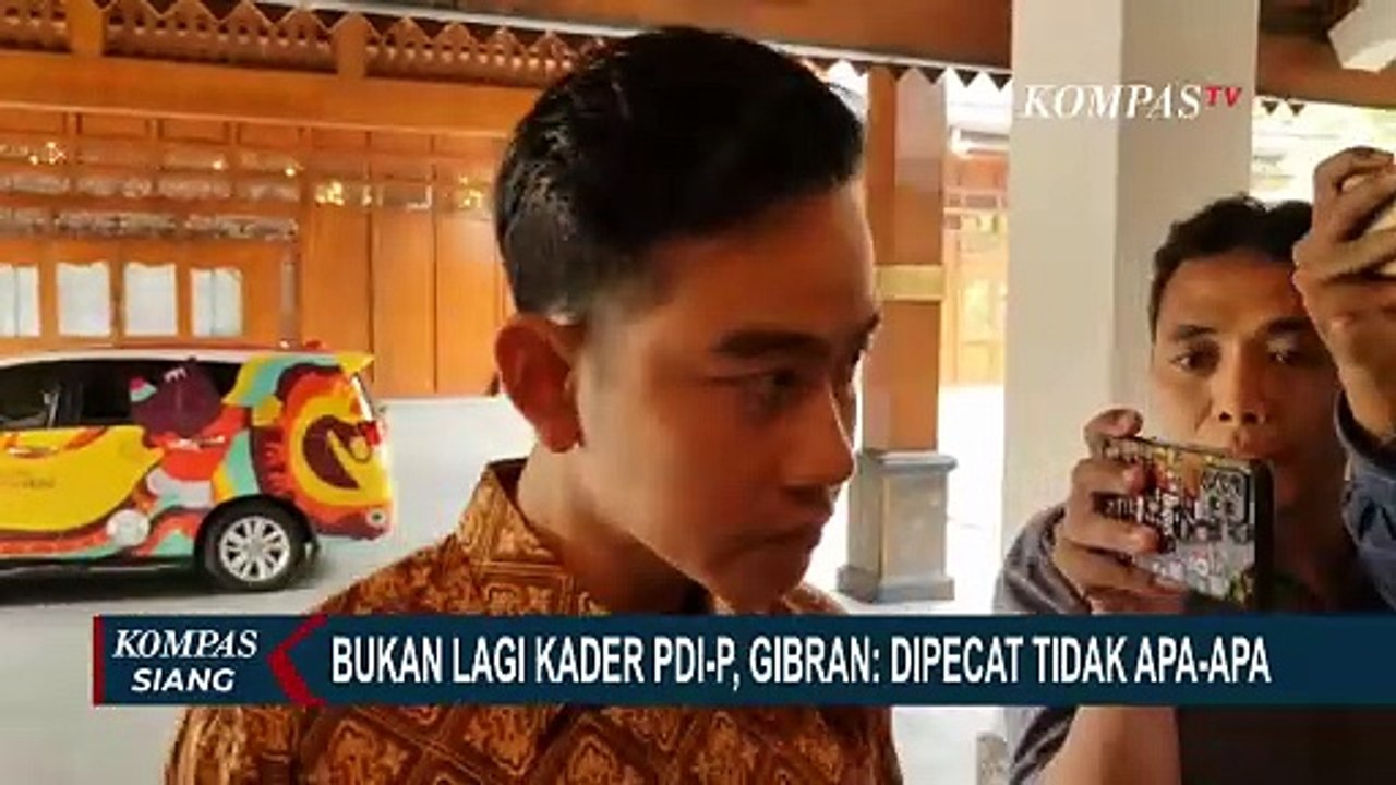 Ditanya Soal Status Kader Pdip Gibran Rakabuming Raka Dipecat Tidak