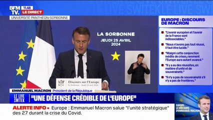 Emmanuel Macron: "J'assume, il nous faut une préférence européenne dans l'achat de matériel militaire"