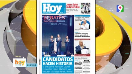 Download Video: Titulares de prensa dominicana jueves 25 de abril 2024 | Hoy Mismo