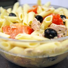 Salade de pates au thon carré