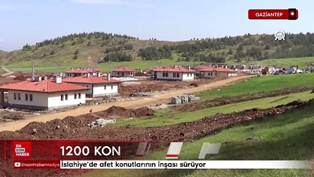 Gaziantep İslahiye'de afet konutlarının inşası sürüyor