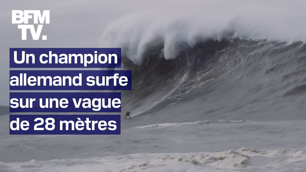 Un champion allemand surfe sur une vague de 28 mètres - Vidéo Dailymotion