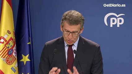 Feijóo: "El presidente del gobierno de España no puede montar un espectáculo de adolescente para que vayan detrás diciéndole que no se vaya"