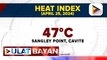 38 lugar sa bansa, nakaranas ng 'danger level' na heat index ngayong araw