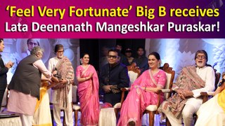 Amitabh Bachchan honored with 'Lata DeenanathMangeshkar' Puruskar