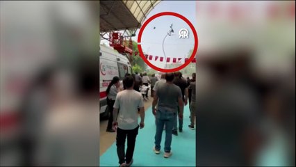 Yangın söndürme dronu düştü