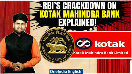 Kotak Mahindra Bank Faces RBI Ban on Online Customer Acquisition, Credit Cards| Oneindia News