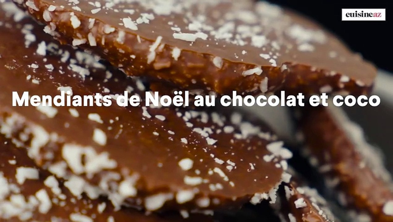 Mendiants de Noël au chocolat et coco