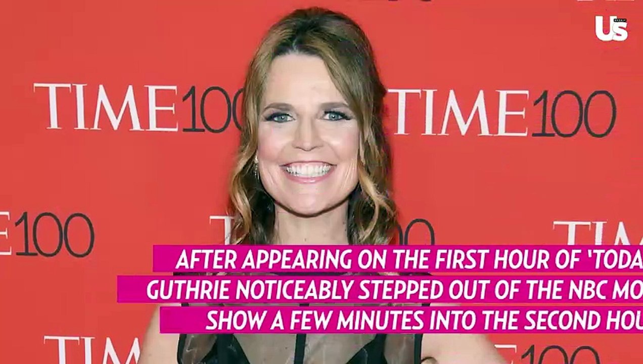Why 'Today' Host Savannah Guthrie Left NBC Morning Show Early