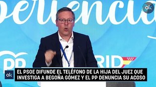 El PSOE difunde el teléfono de la hija del juez que investiga a Begoña Gómez y el PP denuncia su acoso