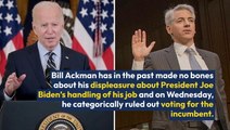 Bill Ackman Says 'Not Voting For Biden,' Slams President For Inaction On American Hostage Issue: 'Too Focused On Other Talking Points…To Get Re-elected'