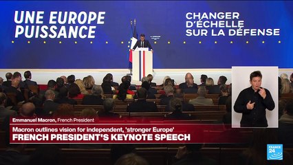 REPLAY: French President Macron's speech on the EU