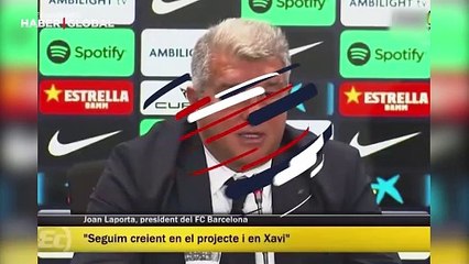 Barcelona başkanı Laporta'nın sesi titredi