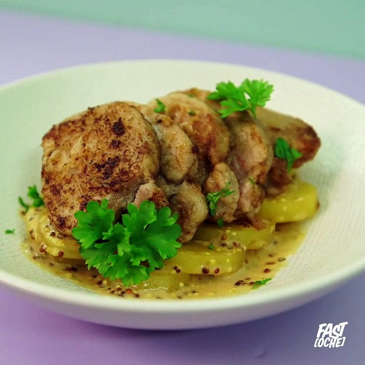Filet mignon de porc à la moutarde