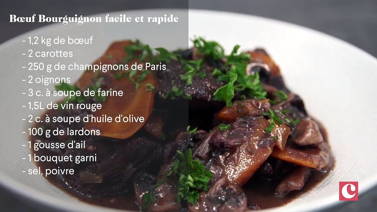 Boeuf Bourguignon facile et rapide