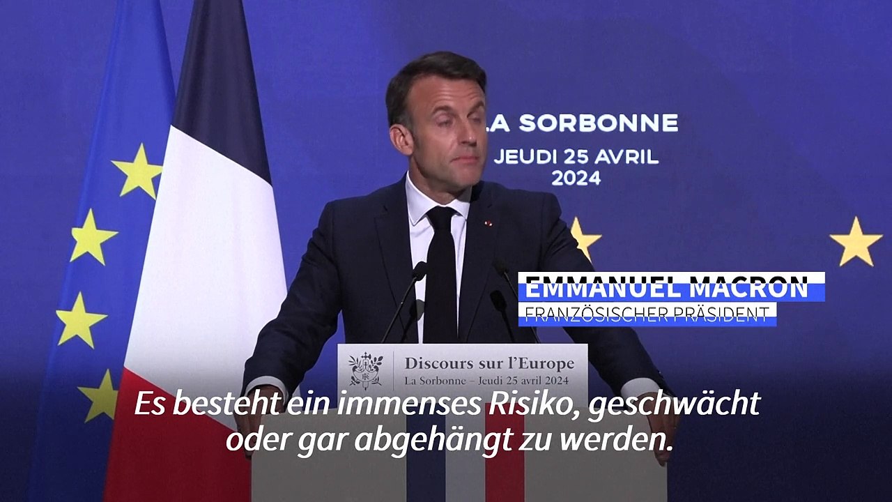 Macron warnt: 'Europa ist sterblich'