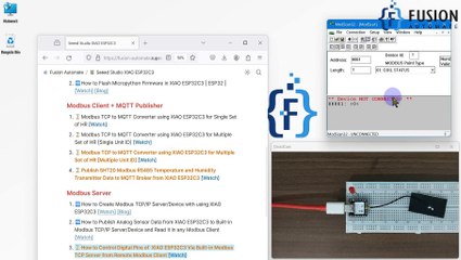 Creating Modbus TCP/IP Server with XIAO ESP32C3 and Control Digital Pins Remotely from Modbus Client