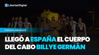 Los restos del cabo Billye Germán Palacios, fallecido en Polonia, ya están en España