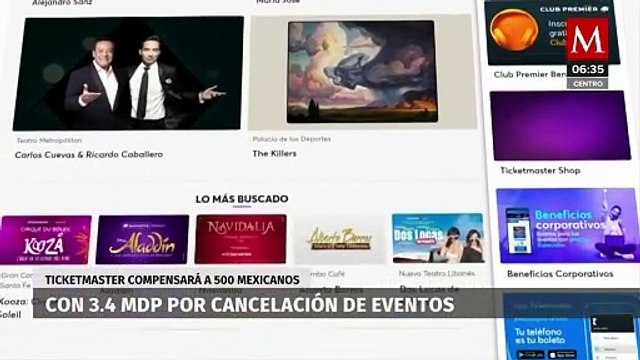 Ticketmaster compensará a 500 mexicanos con 3.4 MILLONES de pesos por cancelación de eventos