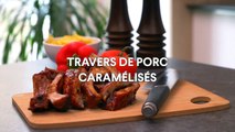Travers de porc carame´lise´s ou ribs