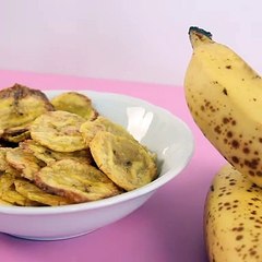 Chips de bananes plantain au four carré