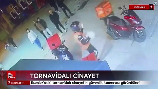 Esenler'deki tornavidalı cinayetin güvenlik kamerası görüntüleri