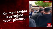 Eskişehir'de Kelime-i Tevhid bayrağına tepki gösterdi